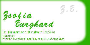 zsofia burghard business card